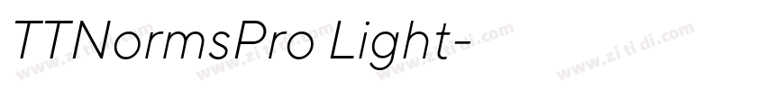 TTNormsPro Light字体转换